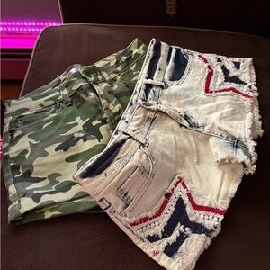 Stylish Camouflage and Denim Women's Shorts
